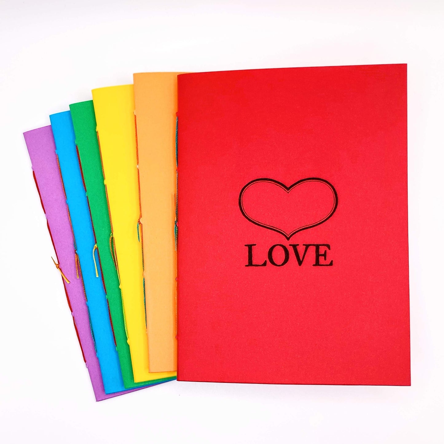 Set of Six Pride Rainbow Notebooks