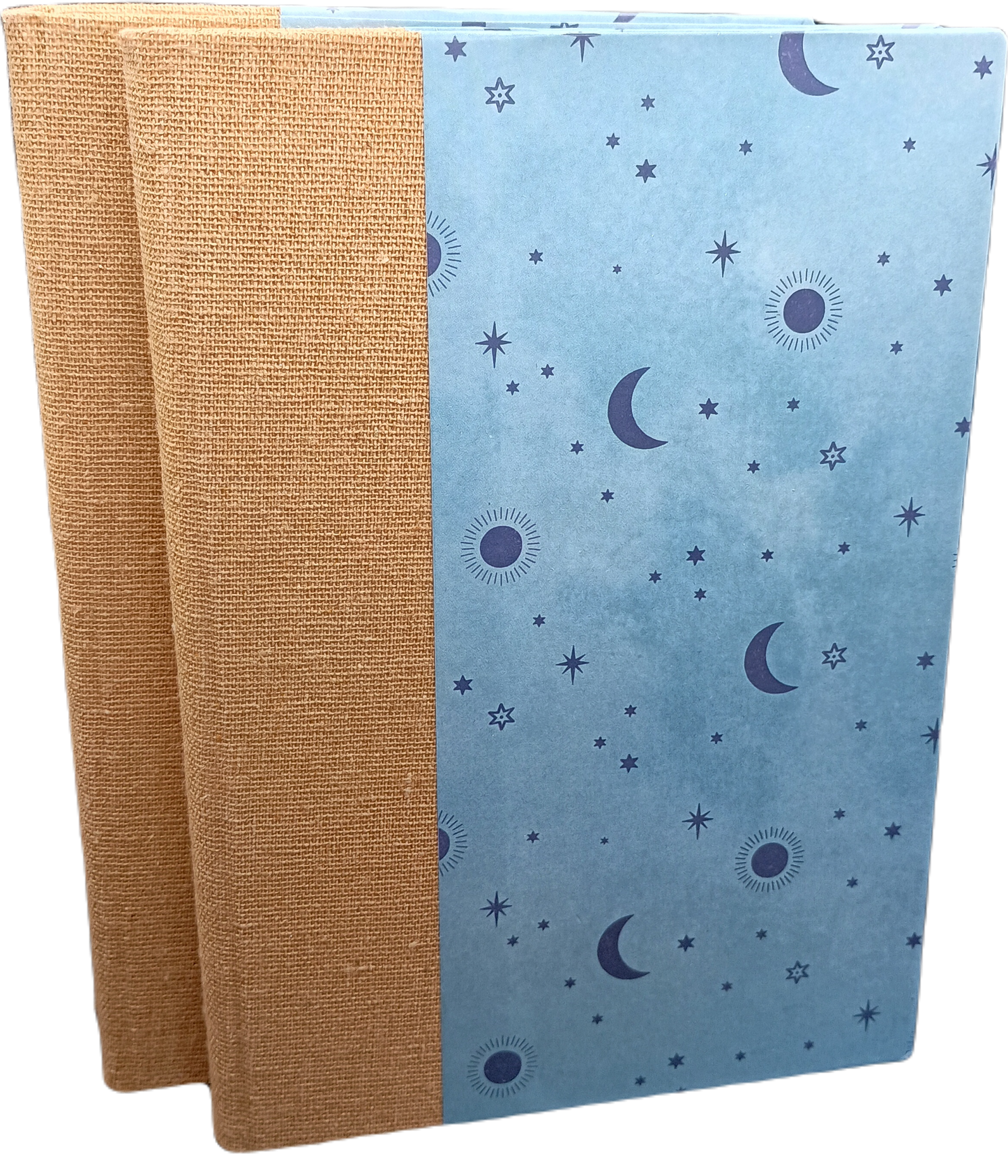 Large Casebound Journals, Earth Linen Cloth and Celestial Blue