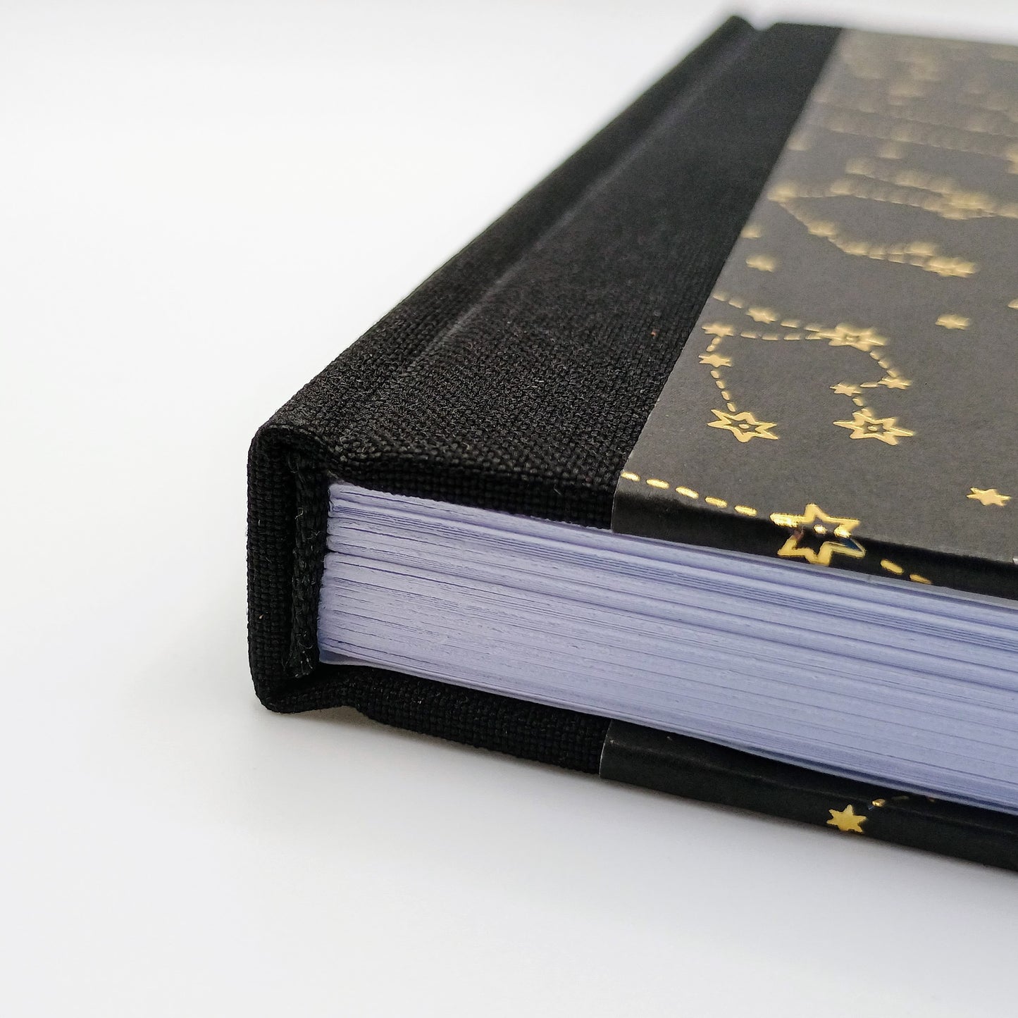 Gold Stars and Black Space Lined Journal