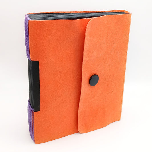 Small/Cafe' Orange Journal with Black Paper