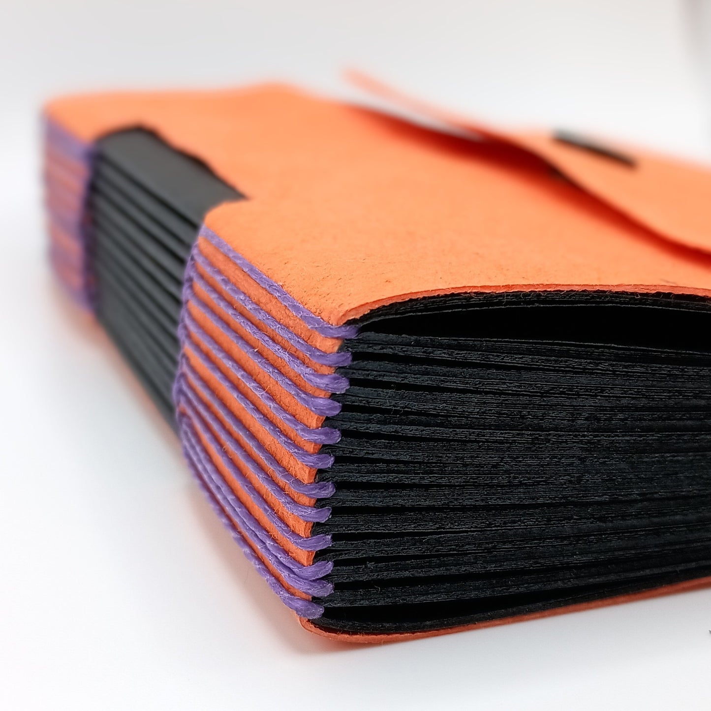 Small/Cafe' Orange Journal with Black Paper