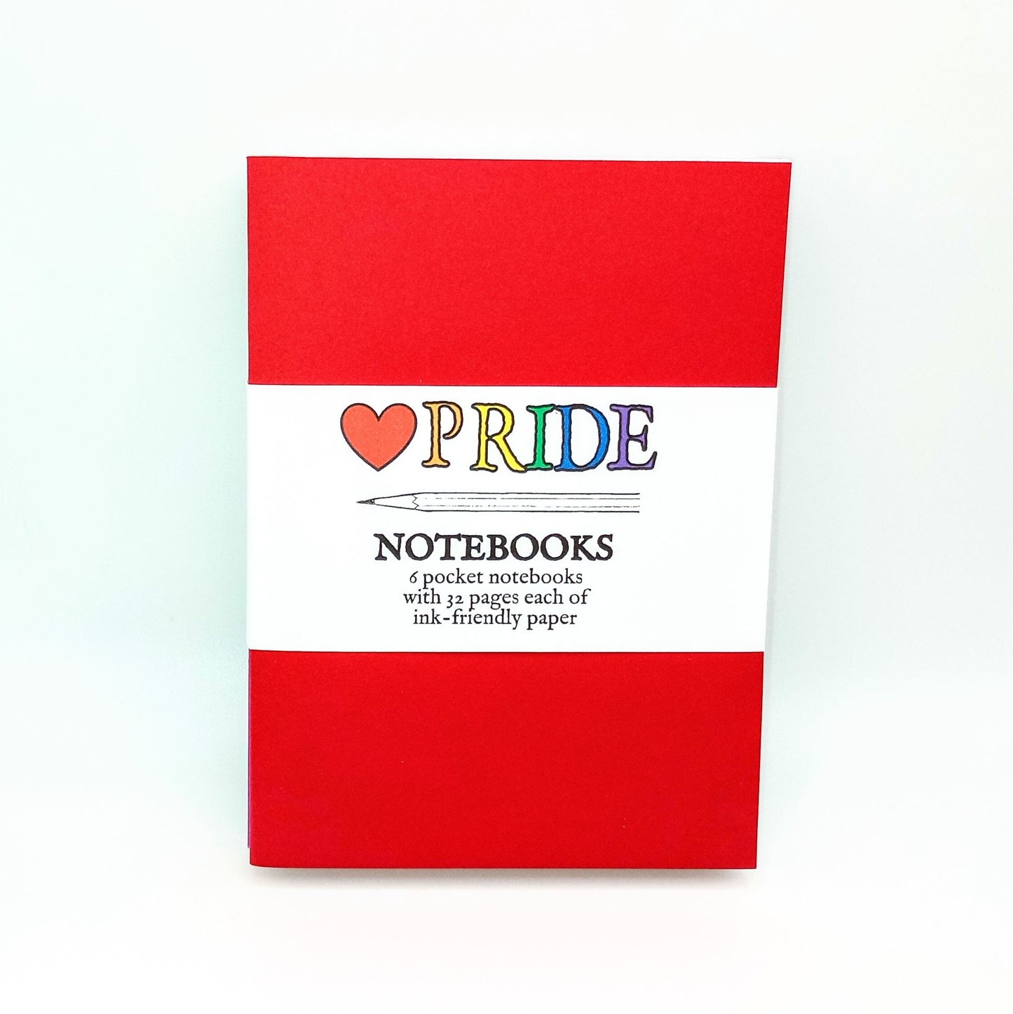 Set of Six Pride Rainbow Notebooks
