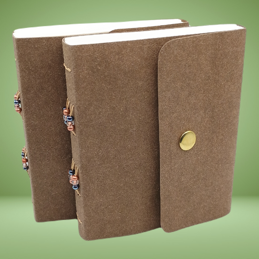 Beaded Brown Tree Leather Journals