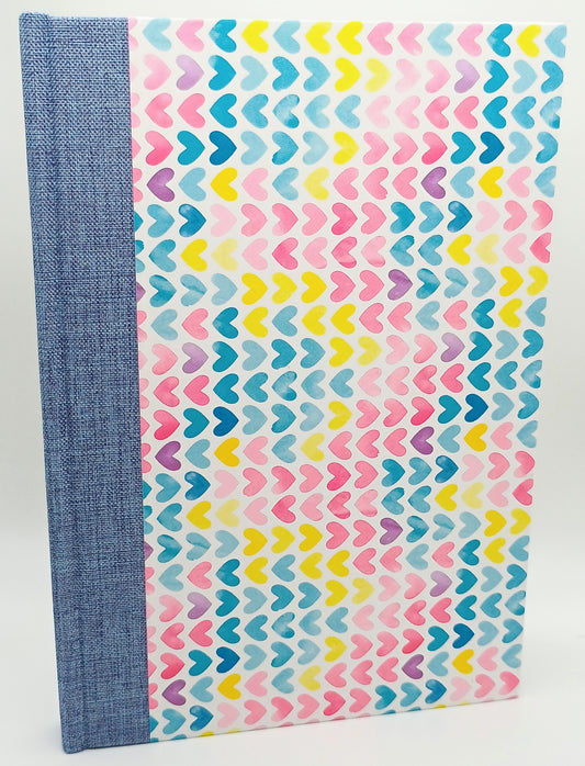 Colorful Hearts Hardcover A5 Journal