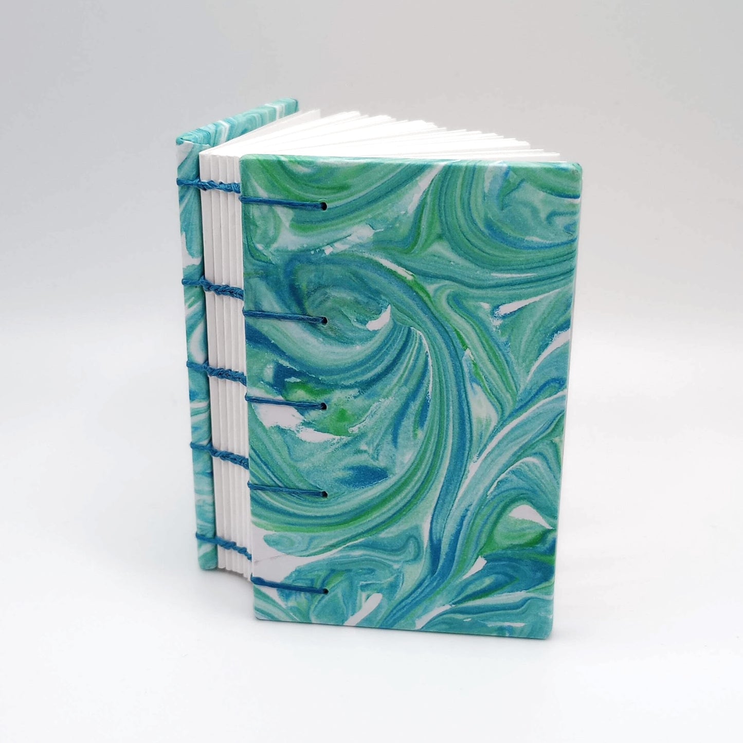 Tiny Marbled Coptic Bound Journals