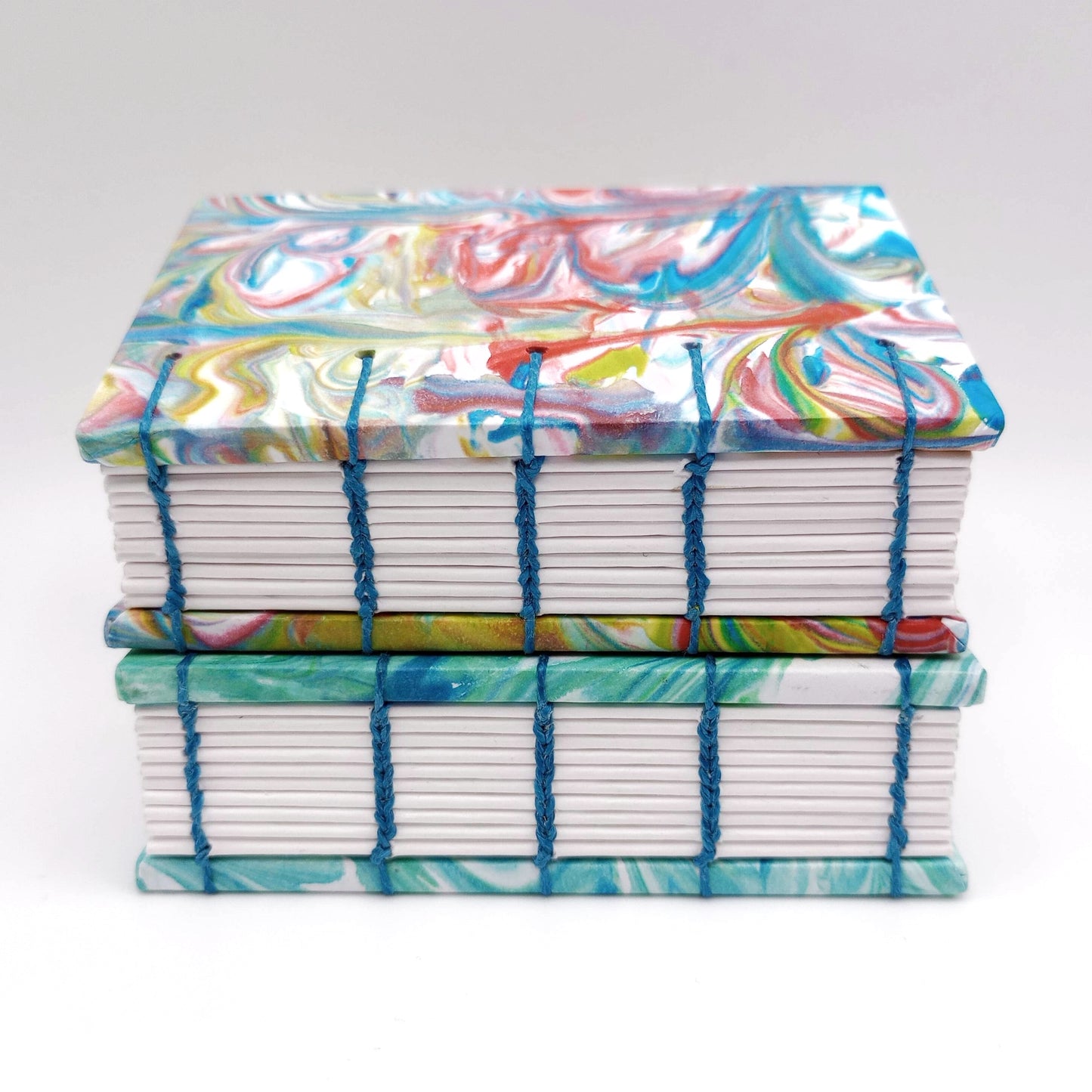 Tiny Marbled Coptic Bound Journals